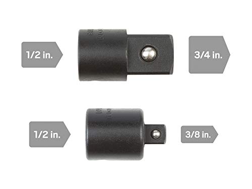 Image of TEKTON 1 /2 Inch Drive Impact Adapter /Reducer Set (2-Piece) | SIA92002