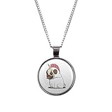 Material: Metall, Glas rund mit Cabochon-Schliff. Durchmesser 28mm