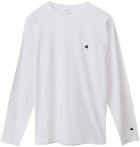 （06:30時点） 長袖Tシャツ 長袖 丸首 綿100％ ワンポイントロゴ刺繍 ロングスリーブTシャツ メンズベーシック C3-P401Z-010-M