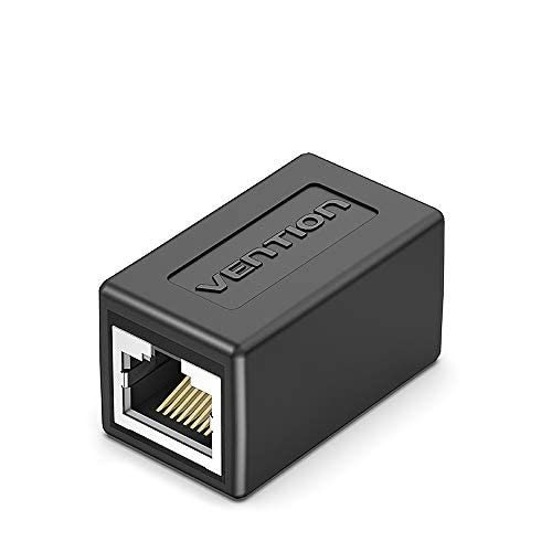VENTIONIPVB0 RJ45 Coupler 1Gbps Shielded Ethernet Extender FTP Cat.6 Cat.6A Cat.5 Cat.5E Ethernet Cable Extender Adapter 100M Ethernet Cable Connector in Line Coupler Female to Female, Pack of 1