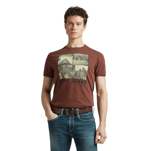 Image of Pepe Jeans Men T-Shirt|Cotton|Slim Fit