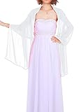 Dressystar Damen Chiffon Stola Schal Hochzeit Abendkleider Verschiedenen Farben Weiß 200cm*50cm