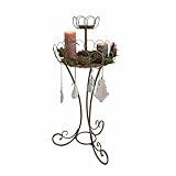 Loberon Deko-Ständer Mélissant, Kunstvolles Antik-Finish, Nostalgischer Charme, für Kerzen, Blumen & mehr, Dekoration, Deko-Objekt, Wohn-Accessoire, Eisen, antikbraun