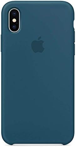 iPhone X Silicone Case, Liquid Silicone Gel Rubber Shockproof Case and Ultra Soft Microfiber Cloth Lining Cushion for Apple iPhone X/10 (Cosmo Blue)