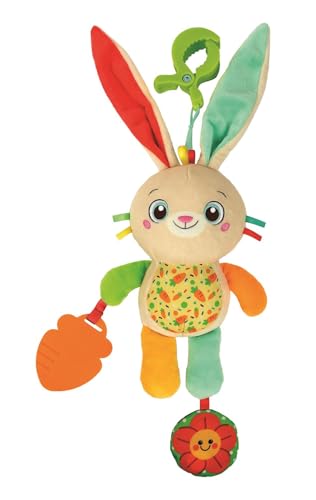 Peluche sensorielle lapin Easy-Peasy pour rassurer bébé et l'éveiller en douceur