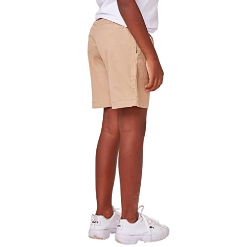 Bermuda Jogger Infantil Juvenil Sarja Color Cós Elastico (Bege, 10)