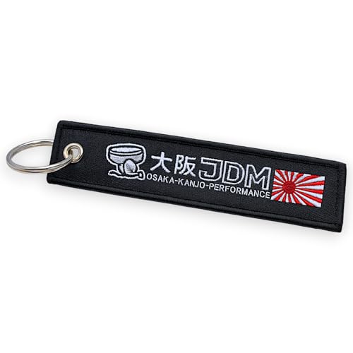 Streetculture JDM Original Tuning Performance – Porte-clés en nylon Mugen Jet Tag – Accessoires de voiture personnalisés – Cordon porte-clés pour voiture