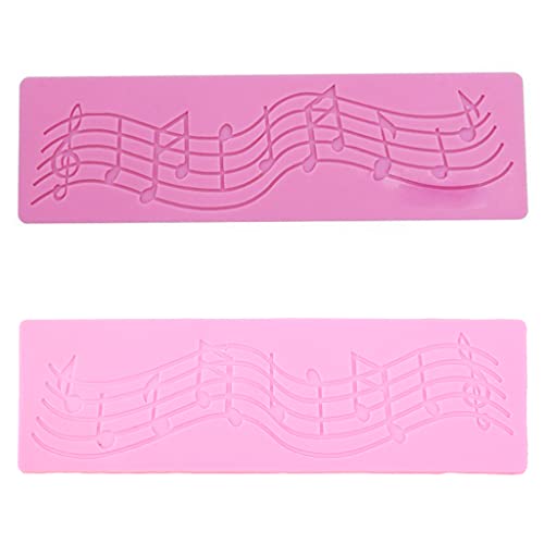 Molde de silicona para fondant con notas musicales miniatura 6