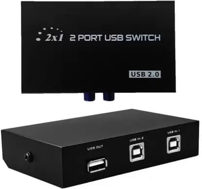 Printer Sharing Switch, 2-Port USB 2.0 Switch Adapter PC Sharing Switch Box for PC Computer Scanner Printers Projector Camera and Keyboard-image-11