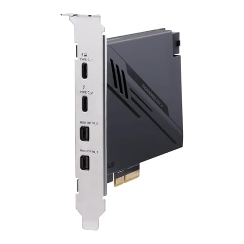 ASUS THUNDERBOLTEX 4 Expansion Card, Dual Thunderbolt, 40 Gbps Bi-Directional, 4xUSB-C, 1xDP, 4xPCIE3.0 - Image 2