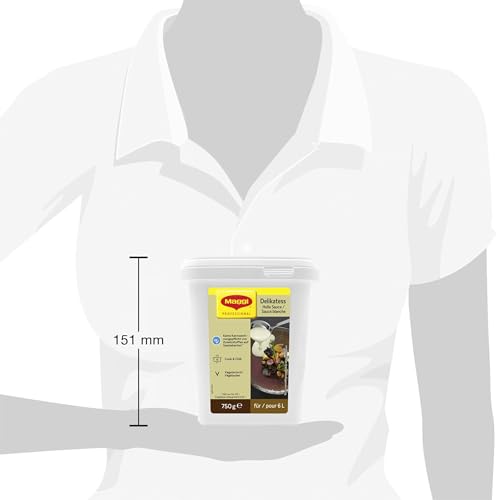 MAGGI Professional Helle Sauce, vegetarisch, Ergiebigkeit 6L, 1er Pack (1 x 750g GastroBox)