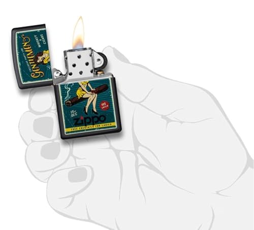 Encendedor Zippo Classic Negro con Estuche de Regalo miniatura 4