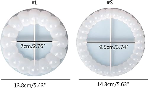 Image of RKPM HOMES Bubble Coaster Mould I Silicone Round Epoxy Resin Deep Casting Tray I Ashtray Mold for Homemade Ornament DIY Art Crafts Jewelry Storage Box Ring Trinket Container Table Decoration (2 Size)
