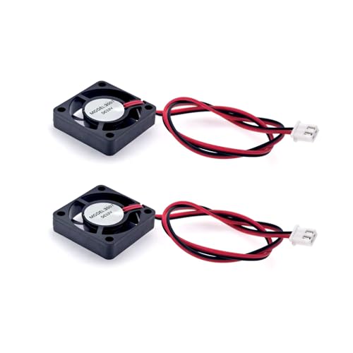 JZK 2PCS 30x30x7 mm DC 12V mini ventola raffreddamento 30mm con connettore a 2 pin, 9000 rpm 0,05A, 3007 piccola ventola DC brushless 3cm per scheda sviluppo, scheda grafica, ventola per stampante 3D