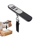 Digitale Reisewaage | Gepäckwaage 110 lb (50 kg) mit Haken aus Edelstahl und LCD-Display...