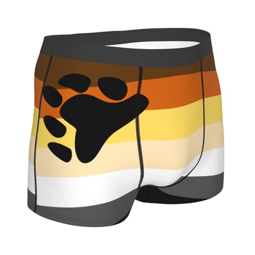 Men's Underwear Gay Bear Brotherhood Pride Flag Casual Stretch Boxer Briefs3