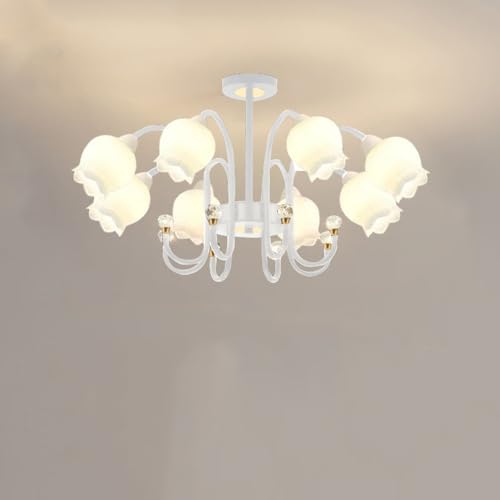 Lustre contemporain LED haute finition blanche pour magasin de vêtements