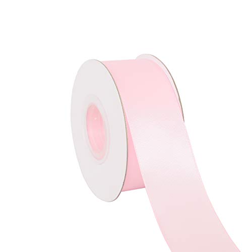 Ribbonitlux 1.5 Wide Double Face Satin Ribbon 25 Yards (117-Light Pink), Set for Gift Wrapping, Party Decor, Sewing Applications, Wedding and Craft