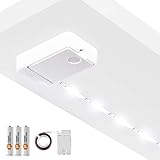 Luminoodle Under Cabinet Lighting – Click LED Light Strip for Shelves, Kitchen Cabinets, & Furniture, 1-Pack Includes Power Button & Tape Adhesive - Warm White (2700K)