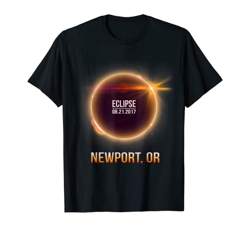 newport Oregon Total Solar Eclipse 2017 Camisa Camiseta