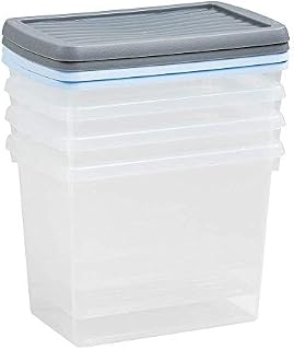 Wham® Box 4-Piece Storage Boxes Set Polypropylene 27.5 x 18 x 33.5 cm - Transparent 13114