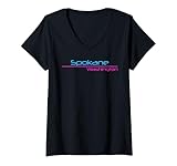 Photo Gallery donna retro spokane washington maglietta con collo a v Photo Gallery donna retro spokane washington maglietta con collo a v
