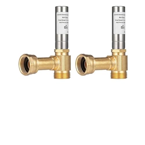 Butées d'angle en acier inoxydable de 1,9 cm en laiton sans plomb pour machine à laver x2
