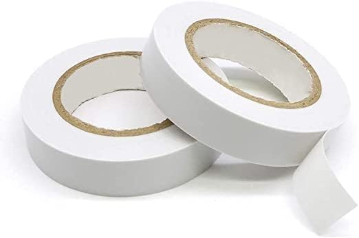 PVC Self Adhesive Insulation Electrical Tape, Pack of 2, White Colour, Each Roll 20 Metres