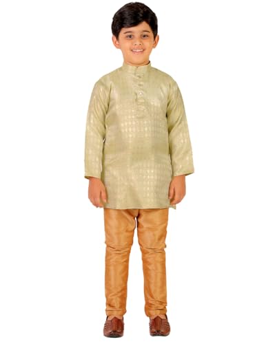 Image of Boy's Kurta Pajama Set (Silk) Traditional Dress Ethnic Wear (P-170)