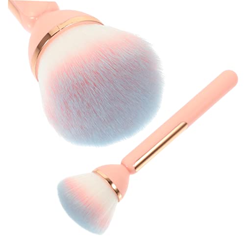 AUTSUPPL シンプルで便利なネイルブラシダストネイルダストブラシ多機能メイクブラシ小ピンク