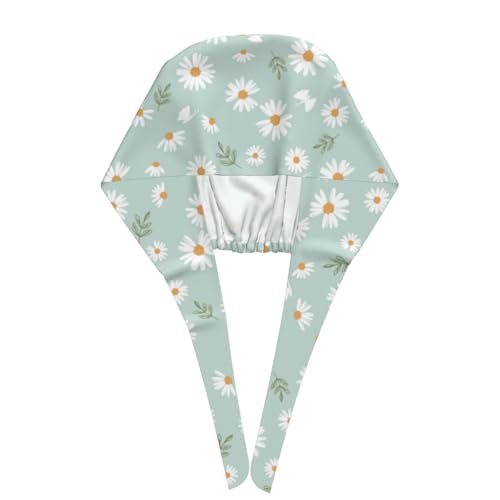 Image of Working Cap Scrub Cap with Sweatband Adjustable Unisex Women Tie Back Hat Nurse Surgical Caps