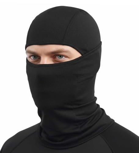 Black Ski Mask for Men Balaclava Face Mask Women Shiesty Masks Breathable Full Head Masks for Sun UV Protection Motorcycle Helmet