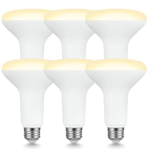 Sigalux BR30 LED Flood Light Bulbs 7.5W Equivalent 65W 650LM Dimmable 2700K Soft White CRI 80 110 Beam Angle E26 Base Energy-Efficient Indoor Recessed Lighting 6 Pack