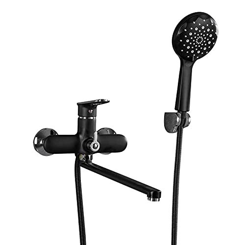 Mitigeur de baignoire 35cm avec pommeau douche noire salle de bain F2249