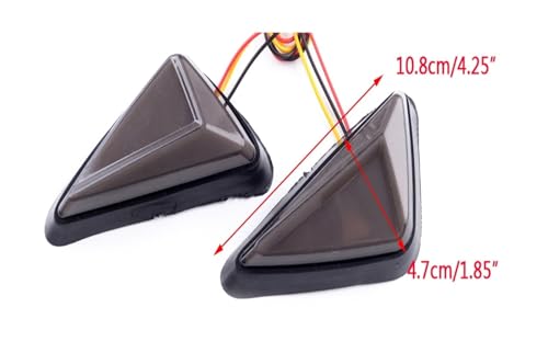 Clignotants latéraux de moto triangle indicateur de lampe 12V - 3