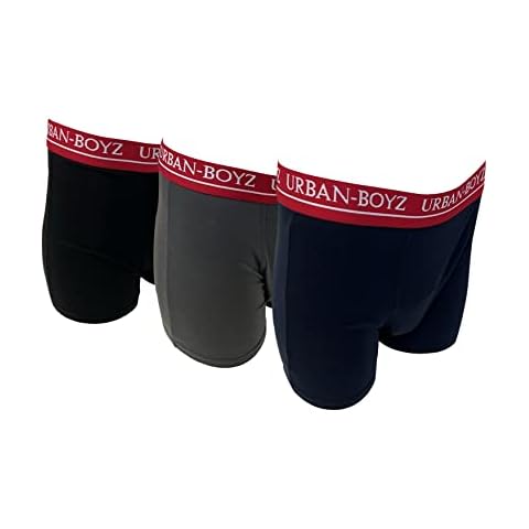 biyya® 3 Pairs Mens Boxer Shorts Soft Cotton Underwear Multipack Trunks Men's Underwear S-5XL (3 Pack Multicolor, Small) Cover