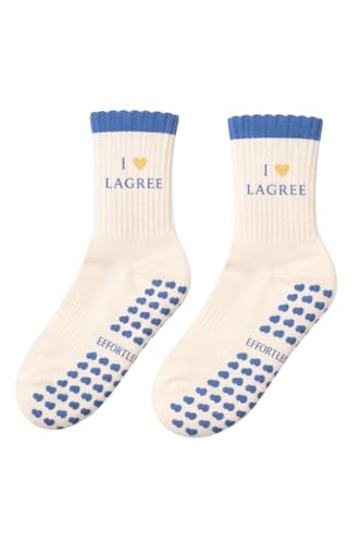 Image of Shapes Studio Half Calf Grip Socks, Cute Fruit Pilates Socks, Ruffle Socks, Non-Slip for Barre Yoga