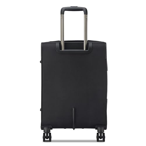 Image of DELSEY PARIS Sky Max 3.0 Carry-On 21 Inch, Lightweight Softside Expandable Luggage, Spinner Wheels, Soft Touch Handle, Onyx Black