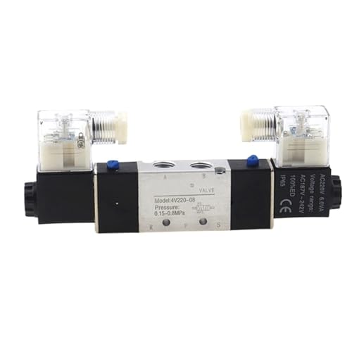 Electrovanne 4v220-08 double commande 5/2 voies DC24V avec raccords 10mm