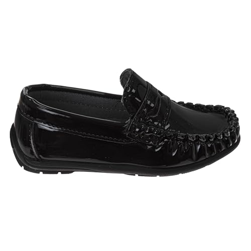 Image of Josmo Boys Moccasin Driving Loafers - Casual Dress Penny Slip On Boat Shoes (Sizes: 5-10 Toddlers / 11-13 Little Kids / 1-5 Big Kids)