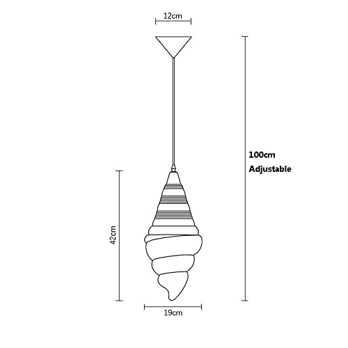 Lámpara colgante de techo con forma de cono de metal industrial para loft 6