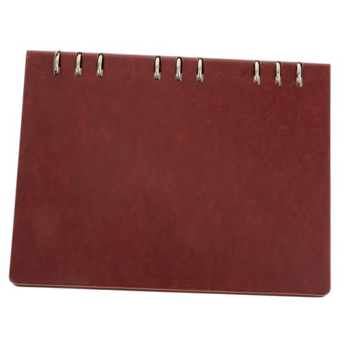 GARIOUANS Cuaderno de Anillas con Cubierta de Piel Sintética Marrón Resistente y Recargable para Oficina y Organización Diaria