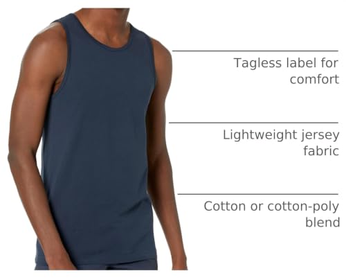 Image of Amazon Essentials Men's Regular-Fit Sleeveless Tank Tops