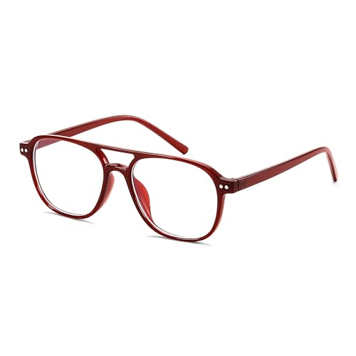 Image of FEISEDY Blue Light Blocking Glasses Women Men Square Computer Lightweight Pilot Glasses Anti Eyestrain & UV Glare B0141