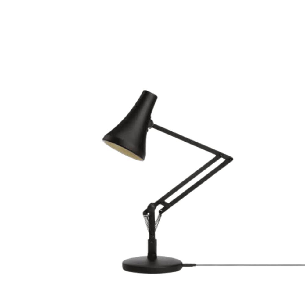 ANGLEPOISE 90 Mini Mini Desk Lamp, Carbon Black, LED Low Energy Dimming Bulb, USB Power Cable, Aluminium Shade and Arms, Anodised Satin Finish, Chrome Plated Fittings, Ideal for Small Spaces