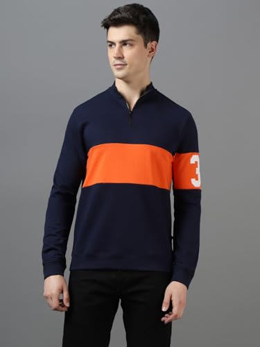 Image of Urbano Fashion Men's Cotton Color Block Sweatshirt