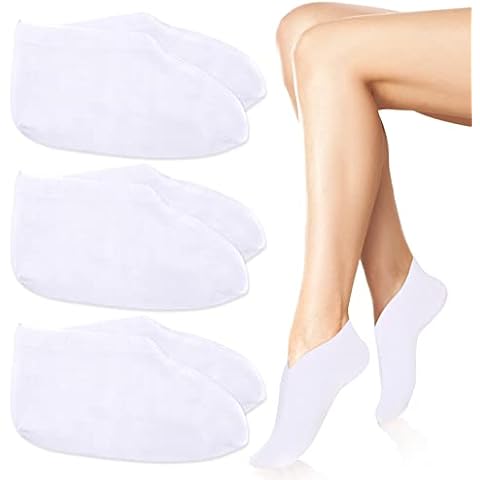3 Pairs Moisturizing Socks Set, Foot Spa Socks Cotton Moisture Enhancing Socks Cosmetic Socks for Dry Feet, Hard Cracked Heels, Calluses, Cuticles, Rough Skin, White, 8.26 in Cover
