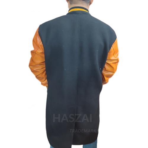 Image of New Letterman Varsity Coats, Baseball Bomber Coats, Long Letterman Coat Jackets, Warm Wool Long Coat