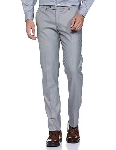 Image of Arrow Light Grey Self Design Formal Trouser (ARADOTR2727 30)