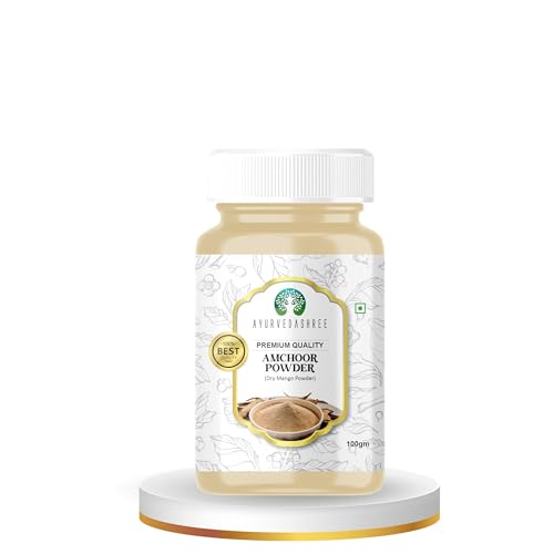 AYURVEDASHREE AMCHOOR POWDER 100g All Natural | Salt Free | Vegan | NON GMO | Amchur (Dried Mango) Ground | Indian Origin (Amchoor Powder/Dry Mango Powder)